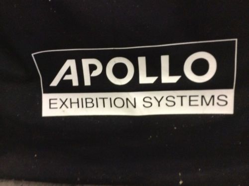 Apollo Panel Exhibition Display System Blue/Black base slots for acyrlic shelves