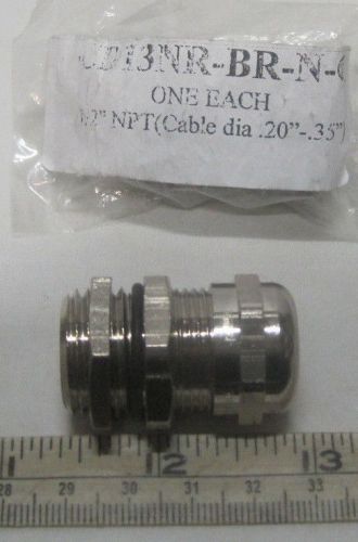 SEALCON CD13NA-BR-N-O Strain Relief Fitting 1/2&#034; NPT(cable dia .20&#034;-.35&#034;)