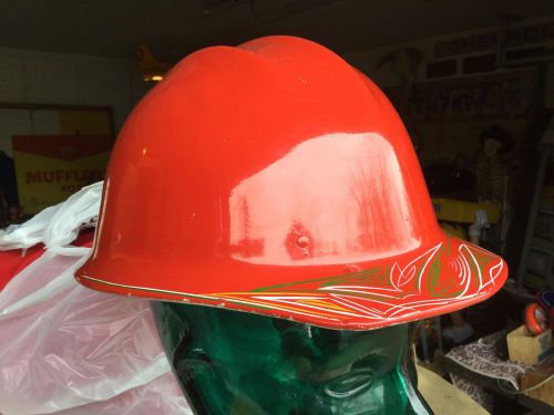 VINTAGE E.D. Bullard Aluminum 502 hard BOILED hat RED NICE CONDITION LINER