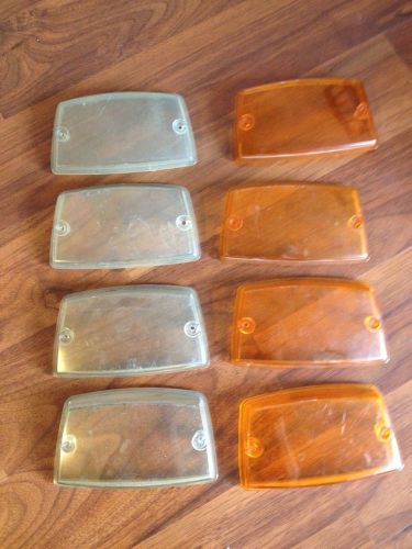 8 Used Replacement Federal Signal Lightbar Amber Lens 4 SSL-A &amp;  4 Clear