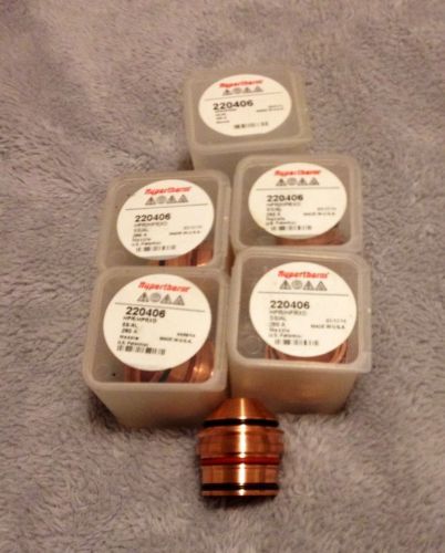 (5) hypertherm hpr 220406 260a nozzles.....solid copper! for sale