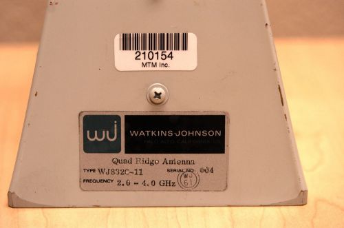 Watkins - Johnson WJ8320-11 Dual-Polarized Quad-Ridged Horn Antenna 2 to 4 GHz