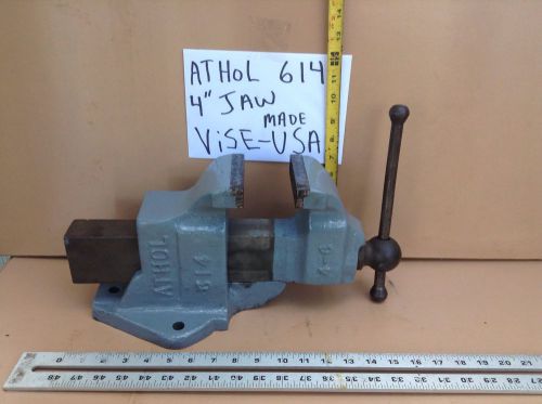 Vintage athol bench vise no. 416 mechanic shop repair mass. usa vintage 4&#034; jaw for sale