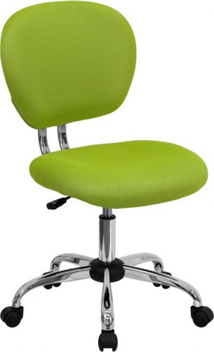 Mid-back apple green mesh task chair with chrome base (mf-h-2376-f-gn-gg) for sale
