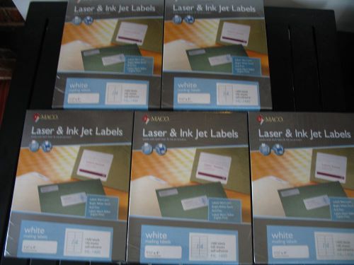 Maco Ml-1400 Address Labels  Case of 5 Boxes 1400 labels per box