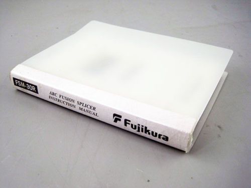 Fujikura fsm-30r arc fusion splicer instructions manual book for sale