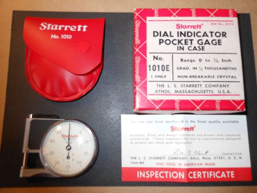 Starrett Dial Indicator Pocket Gage No. 1010E