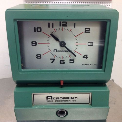 USED ACROPRINT 150NR4 PUNCH TIME CLOCK - GOOD WORKING ORDER