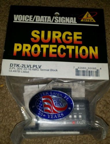 Ditek DTK-2LVLPLV Voice/Data/Signal Surge Protection Terminl Strip Security