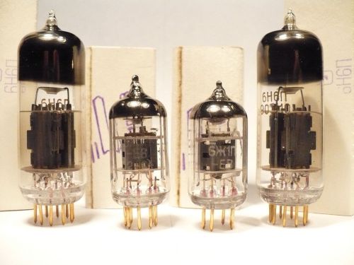 Premium set 2x 6N6P (6H6Pi 6N6) +2x 6J1P-EV (EF95 6J1) Gold pins tubes Littl dot