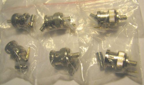6pk - bnc male crimp on for rg179 for sale
