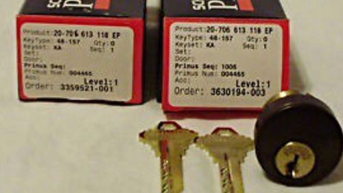 NEW (2) Schlage Primus Mortise Cylinders L1 Security Oil Rubbed