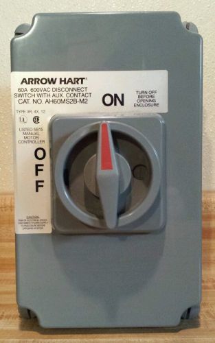 Arrow Hart AH60MS2B-M2 60 Amp 600 Volt Disconnect Switch Auxiliary Contacts