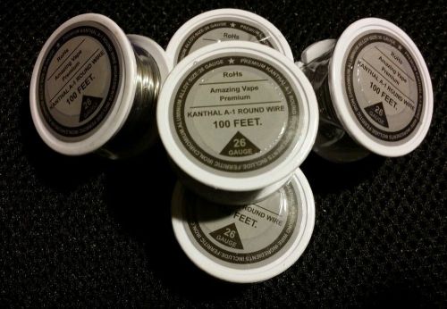 Lot of *5* 100 ft Rolls 26 Gauge 26g Kanthal A1 Wire Round