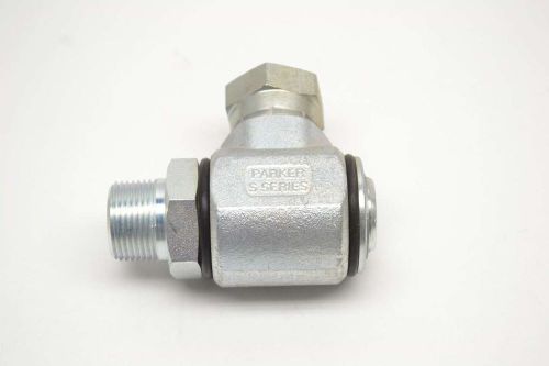 New parker steel 3/4 in npt 90 degree pipe fitting swivel joint b485480 for sale