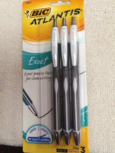 BIC, ATLANTIS, COMFORT, SMOOTH-CLICK, EXACT PRECISE LINES FOR CLEAN WRITING, (3)