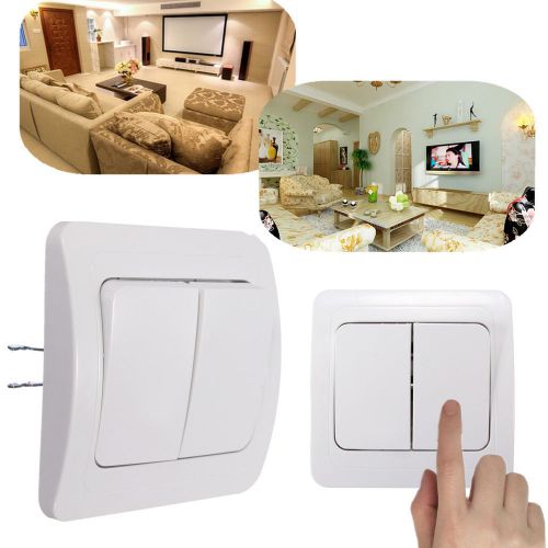 Wall socket panel light lamp switch push button 2-gang 1-way controller dimmer for sale