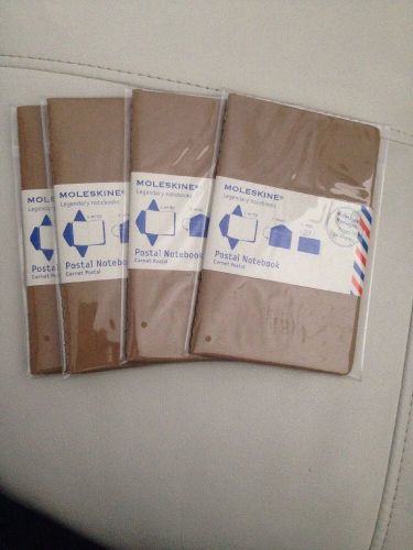 Lot Of Four Moleskine Legendary Postal Notebooks Pocket Brown Paperback Book