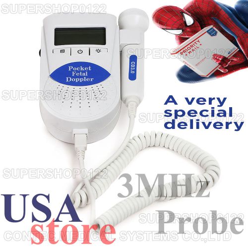 CONTEC SonolineB Fetal doppler,LCD display,3MHZ probe.Shipped from USA warehouse