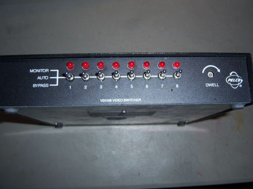 Pelco VS5108 8 Channel Sequential Switcher Multiplexer w/Transformer