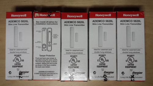 5 Ademco 5820L / Honeywell 5820L Wireless Slimline Contact Transmitters