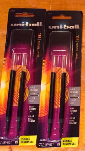 uni-ball gel pen refills 2 unopened packages.  &#034;207 Impact RT&#034; UPC#  07053065873