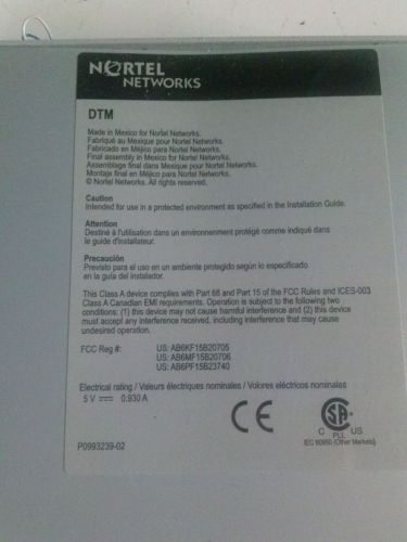 Nortel Networks Digital Trunk Interface BCM-DTM (NT5B04AAAD)