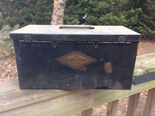 Vintage the kwik way system metal box -- nice vintage industrial estate find for sale