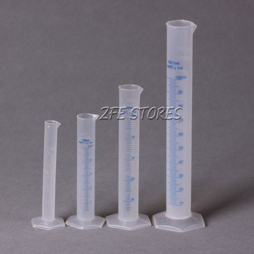 10ml+25ml+50ml+100ml graduated laboratory lab test measuring cylinder quality for sale