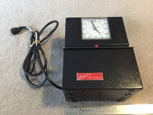 LATHEM Vintage Analog Time Clock Model 3021 Color Black Clock Works