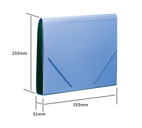 Plastic Elastic Band A4 File Paper Card Slots Portable Organizer Tab Folder Bag