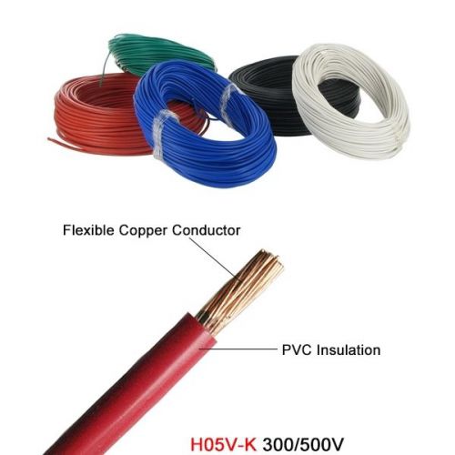 25m H05V-K 0.5 mm2 Flexible Electrical Cable Conductor + PVC