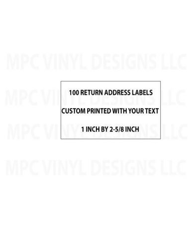 120 Return Address Labels Printed 1&#034; x 2 5/8&#034; Personalized FREE SHIPPING