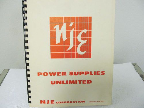 NJE Corp. RB Line Half-Rack Bench Type Series Power Supply Instruction Manual