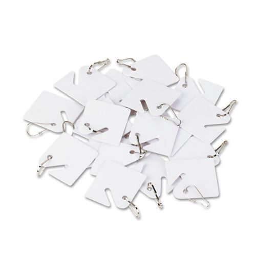 Replacement slotted key cabinet tags, 1 5/8 x 1 1/2, white, 20/pack for sale
