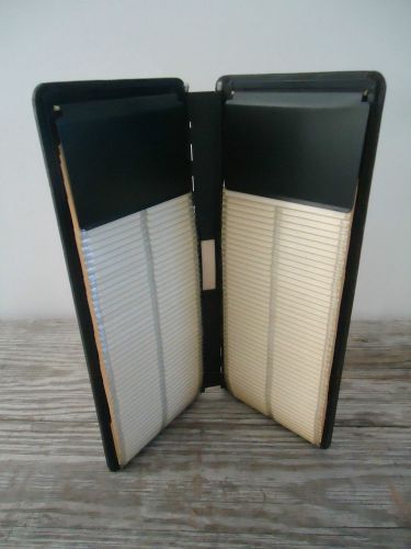Vintage rare metal foldable  90 cards rolodex index card case acme visible rec for sale