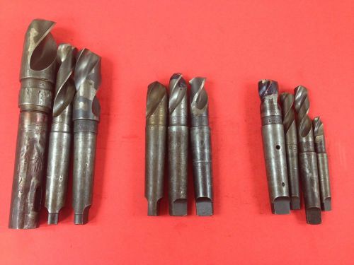 LOT OF 10 DRILL BIT HERCULES,NATIONAL,CLE-FORGE,P&amp;N,MALCUS &amp; OTHER