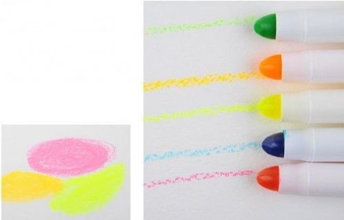 Fluorescent marker highlighter pen inkjet safe no blur jetstick  solid 5 colors for sale