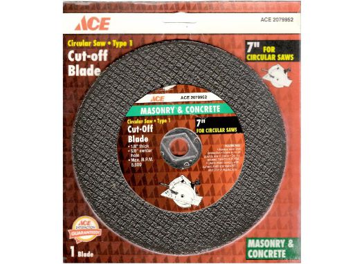 Ace 2079952 masonry &amp; concrete 7&#034; cut-off blade 1/8&#034; thick  5/8&#034; center for sale