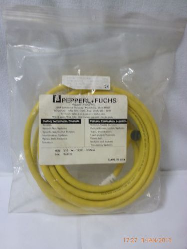 Pepperl+fuchs v12-w-ye5m-sj00w connection cable 903422 300v 5a 3-pin new for sale