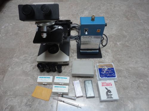 Olympus CH-2 CHS Microscope With Quickfix 2112A Objectives Eyepiece Slices Case