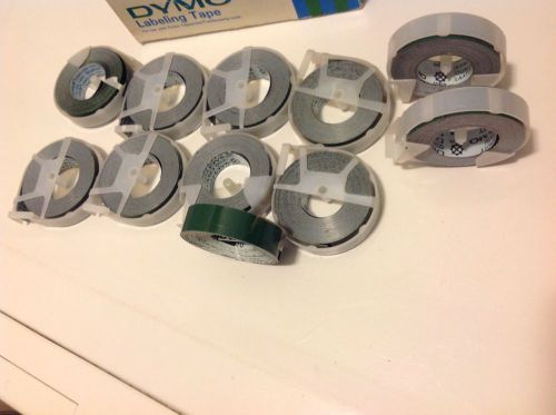 Dymo Labeling Tape, Glossy Green 10 Pack, 1/2&#034; X 12&#039;. (120+ Feet)