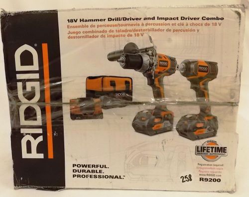 Ridgid x4 18-volt hyper lithium-ion cordless hammer drill and impact driver for sale