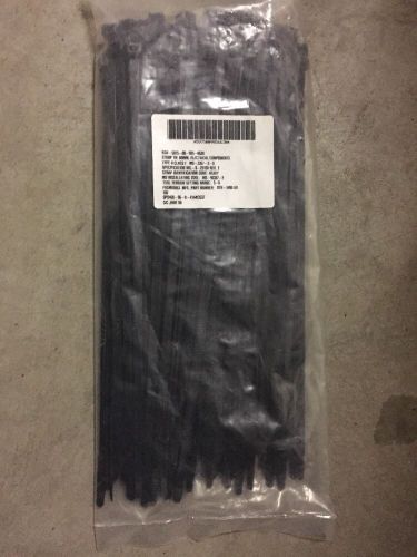 100 Made in USA Black UV Resistant Heavy Duty 120LB 15 in Cable Ties MS3367-3-0