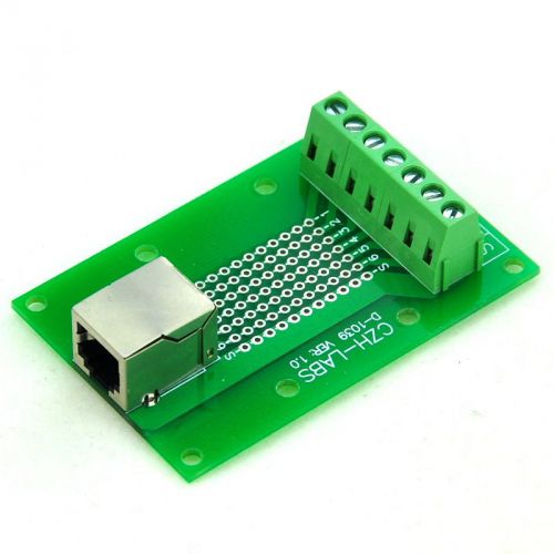 Rj11/rj12 6p6c right angle jack breakout board, terminal block connector. for sale