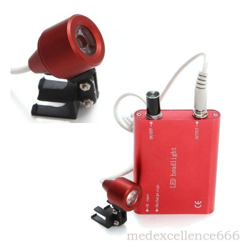 Portable red led head light lamp for dental surgical medical binocular loupe ce for sale