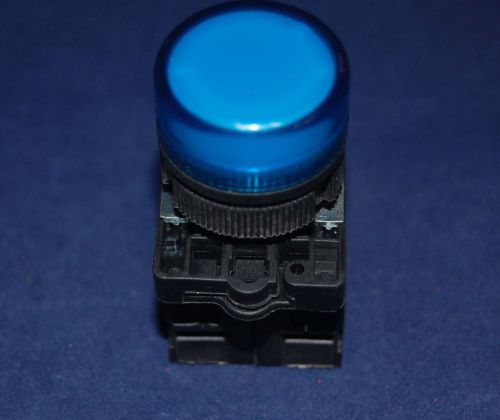 2PCS 22MM BLUE LED Pilot Fits XB2-EV66 direct BA9S 220V AC LED Blub included