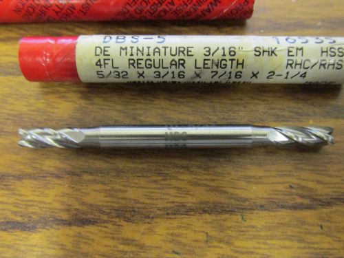 Quinco hss  5/32&#034; x 3/16&#034;  4 flute d/e  end mill for sale