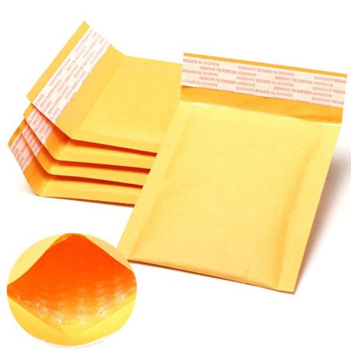5pcs Small Gold BAGS Style, Padded, Bubble Lined Envelopes Mail Lite Courier