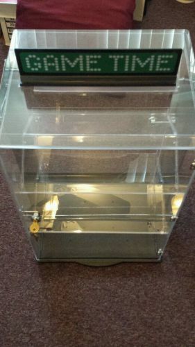 Countertop spinning acrylic sport display case showcase 2 sided  21&#034; tall for sale